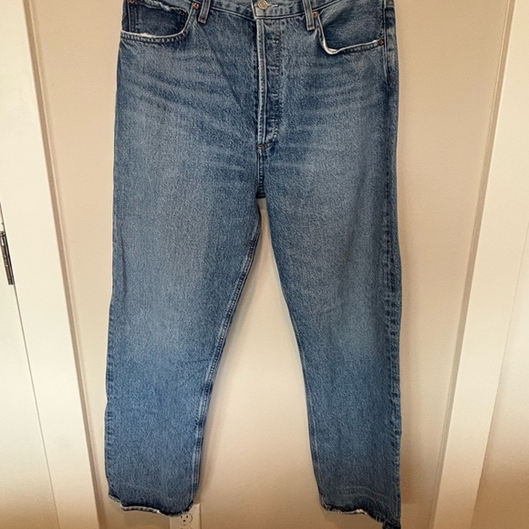 Agolde Light Blue Straight Jeans 30 EUC Button Fly - Picture 1 of 6